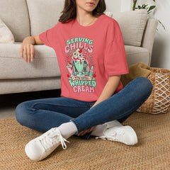 T-Shirt — "Serving Chills" Retro Dessert Graphic Tee (Extra Whipped Cream) - BP - Halloween