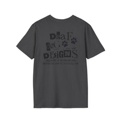 FB Rockstar Dog Unisex T-Shirt - Deaf Dogs Definitely Rock Design