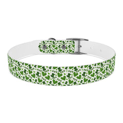 Dog Collar - Green Leprechaun Hats and Green Hearts Design