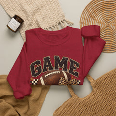 Game Day Sweatshirt — Leopard Football Graphic Crewneck
