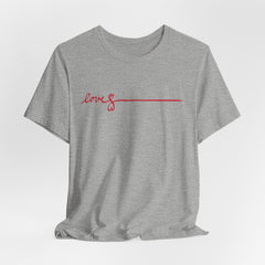 Love Signature T-Shirt – Minimal Red Script Tee