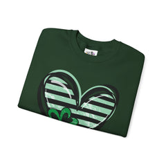 St. Patrick's Day Heart Sweatshirt - Unisex Heavy Blend Crewneck