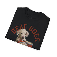 FB Rockstar Dog Unisex T-Shirt - Deaf Dogs Definitely Rock Design