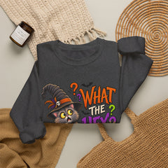 Halloween Cat 'What the Hex?' Crewneck Sweatshirt