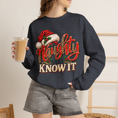Naughty and Know It Christmas Crewneck Sweatshirt