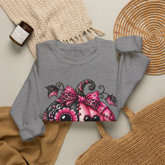 Pink Sugar Skull Pumpkin Sweatshirt ~ Halloween Vibes