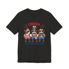 Chicka Boom Boom Patriotic Chickens Tee - 4th of July USA Shirt