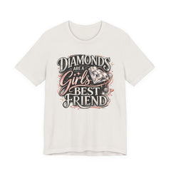 Diamonds Are a Girl's Best Friend T-Shirt – Retro Script Diamond Graphic Tee