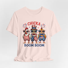 Chicka Boom Boom Patriotic Chickens Tee - 4th of July USA Shirt