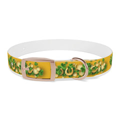 Gold Dog Collar - St Patrick's Day Horseshoe & Coin Design