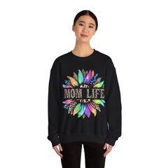 “Mom Life” Vintage Cool Life Flower Crewneck Sweatshirt