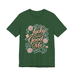 Lucky Looks Good On Me T‑Shirt — St. Patrick’s Day Clover Graphic Tee