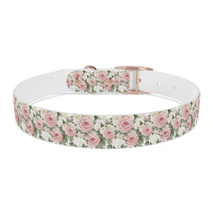 Dog Collar- White and Pink Roses