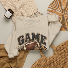 Game Day Sweatshirt — Leopard Football Graphic Crewneck