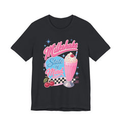 Milkshake State of Mind T-Shirt — Retro Diner Cherry Milkshake Tee