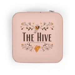 Compact 'Time To Hive' Jewelry Travel Case – Portable Ring & Earring Organizer