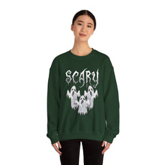 Scary Ghosts Unisex Crewneck Sweatshirt | Halloween Apparel, Spooky Sweatshirt, Ghost Theme, Gift for Halloween Lovers, Cozy Fall Fashion