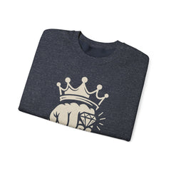 Bling King Sweatshirt, Cozy Crewneck, Gift for Him, Streetwear Style, Bomb Party,  Casual Fashion