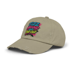 Fizz Around and Find Out Unisex Distressed Cap, Casual Hat, Trendy Headwear, Fizz Jewelry Reveals
