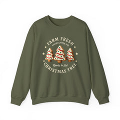 Farm Fresh Christmas Tree Sweatshirt – Cute Cookie Tree Holiday Crewneck