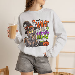 Halloween Cat 'What the Hex?' Crewneck Sweatshirt