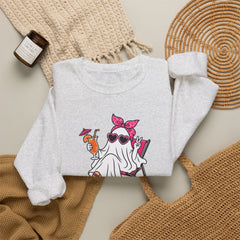 Boo-gie Bitch Ghost Crewneck Sweatshirt — Cute Retro Halloween Graphic