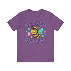 Buzzed on Bling - Bee T-Shirt | Fun Unisex Tee for Bee Lovers and Jewelry Lovers alike