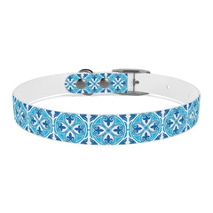 Dog Collar- Blue Mexican Talavera Tile Print