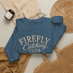 Firefly Catching Club Sweatshirt — Vintage Mason Jar Summer Nights Crewneck - Southern Heritage