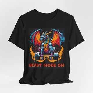 Beast mode on - Dragon – Fitness T-shirt for Gym...