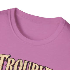 Trouble Has a New Captain T-Shirt — Pirate Skull Graphic Tee