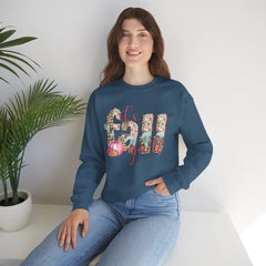 Cozy It’s Fall Y’all Sweatshirt with Floral Design, Perfect for Autumn Style, Thanksgiving Gift, Casual Wear, Seasonal Comfort