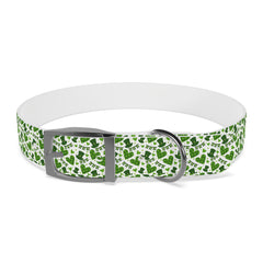 Dog Collar - Green Leprechaun Hats and Green Hearts Design