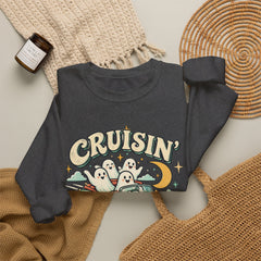 Cruisin' With My Boos Sweatshirt — Cute Ghost Halloween Crewneck