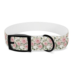 Dog Collar- White and Pink Roses