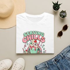 T-Shirt — "Serving Chills" Retro Dessert Graphic Tee (Extra Whipped Cream) - BP - Halloween