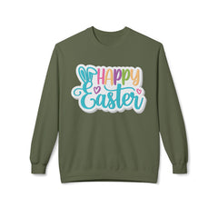 Happy Easter Unisex Midweight Softstyle Fleece Crewneck Sweatshirt