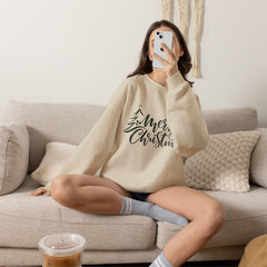 "Merry Christmas" Crewneck, Unisex Sweater, Winter Fashion, Festive Apparel, Holiday Gift, Christmas tree