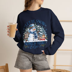 Let It Snow Somewhere Else - Winter  - Sweatshirt - Blue Design