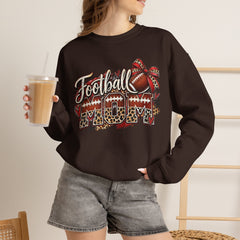 Football Mom Crewneck Sweatshirt — Leopard & Bow Team Spirit