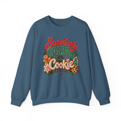 "Surviving Christmas One Cookie at a Time" Cozy Holiday Christmas Crewneck