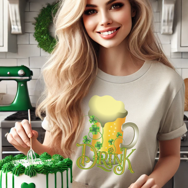 St. Patrick's Day Drink Tee - Unisex Short Sleeve T-Shirt