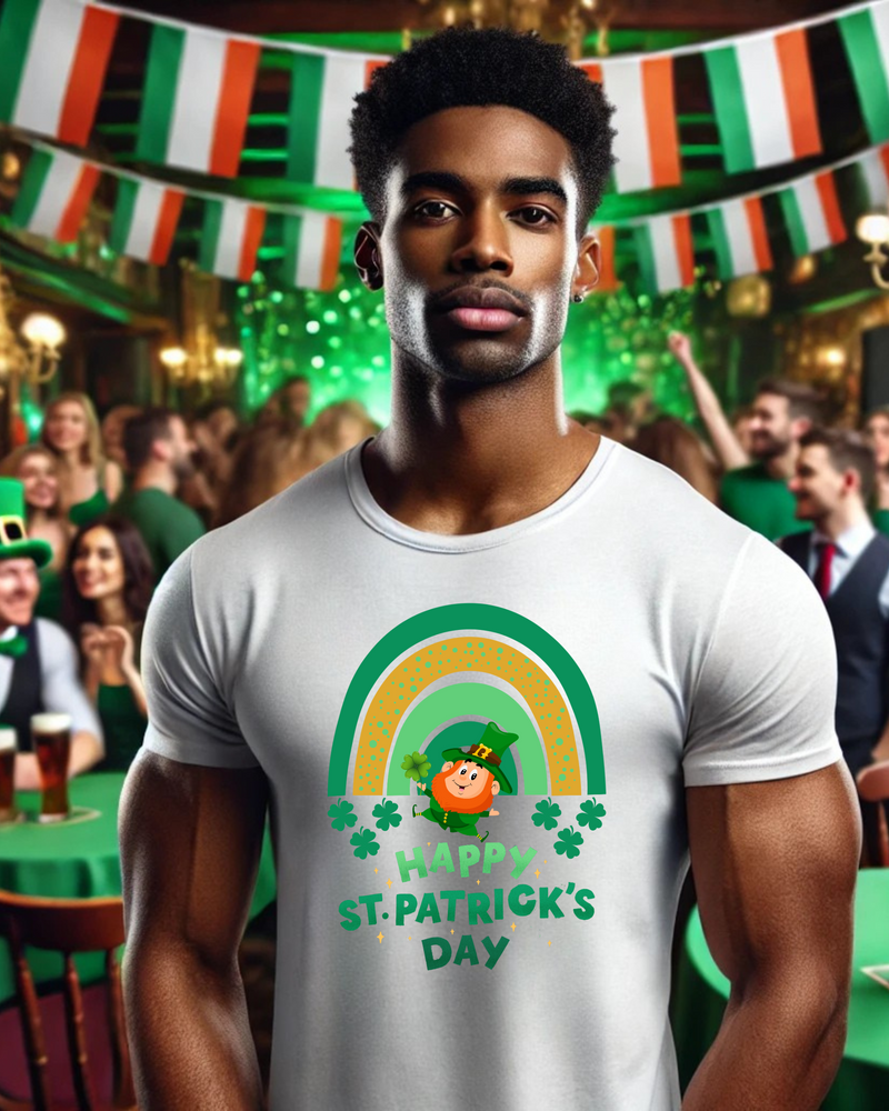 St. Patrick's Day Rainbow LeprechaunTee - Unisex Short Sleeve Shirt