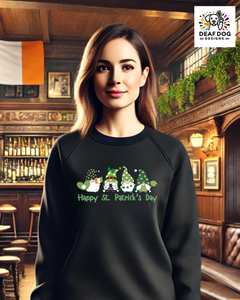 Gnomes Crewneck Sweatshirt - Unisex Happy St. Patrick's Day Apparel