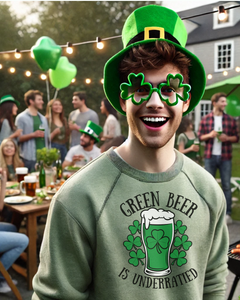 Green Beer Is Underrated Crewneck Sweatshirt - Unisex St. Patrick's Day Apparel