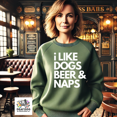 I LIKE DOGS, BEER & NAPS - Unisex Heavy Blend™ Crewneck Sweatshirt