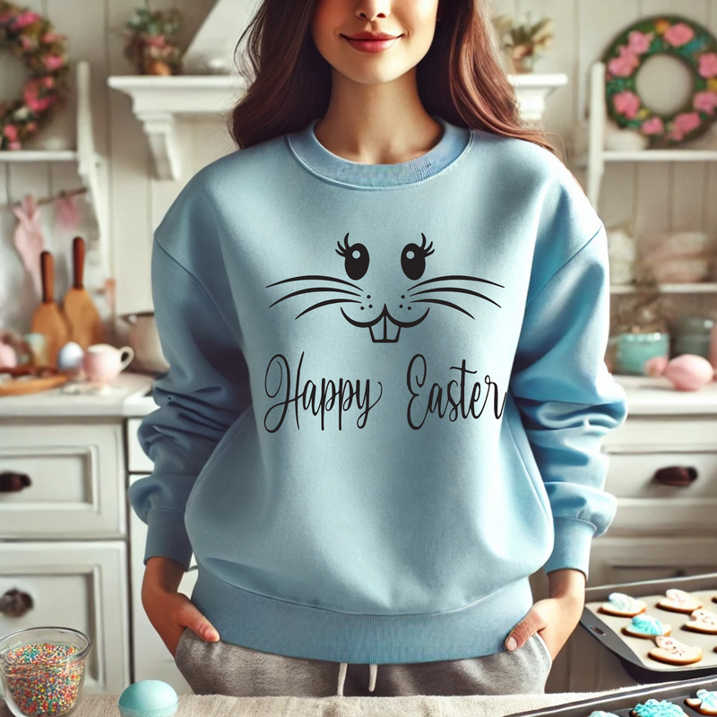 Happy Easter Unisex Fleece Crewneck Sweatshirt