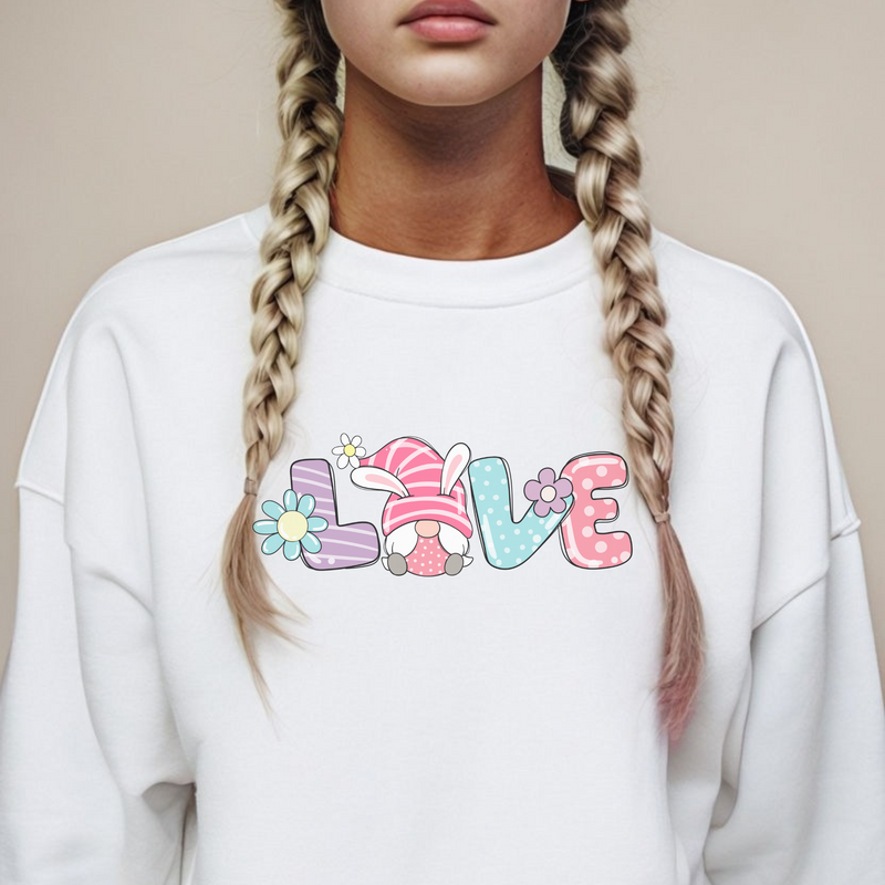 Love-Themed Unisex Fleece Crewneck Easter Sweatshirt