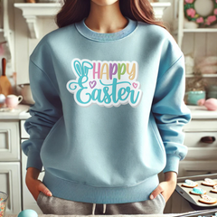 Happy Easter Unisex Midweight Softstyle Fleece Crewneck Sweatshirt