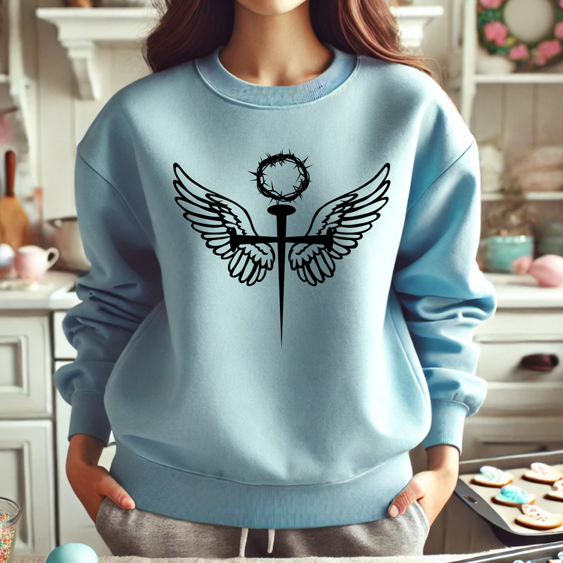 Christian Cross Fleece Sweatshirt